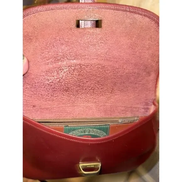 Dooney & Bourke Burgundy Crossbody Saddle Bag - Picture 7 of 9